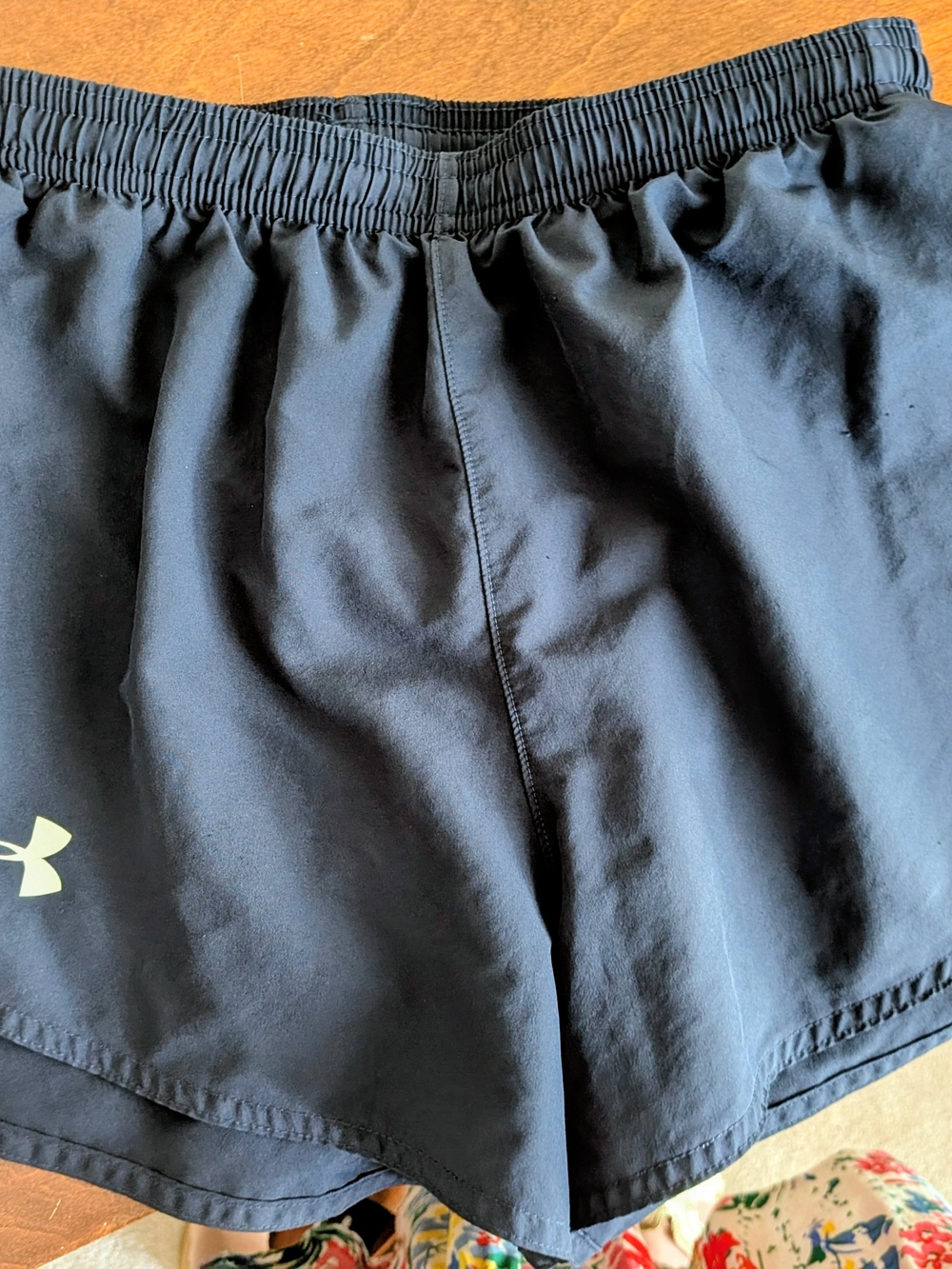 Under Armour Men's Navy Athletic Running Shorts with Logo